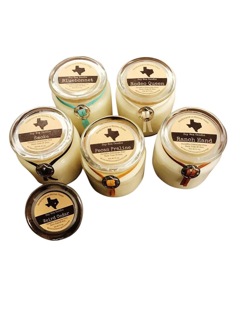 Soy Wax Candle Texas 16 oz. Jar w Lid - White Rock Soap Gallery