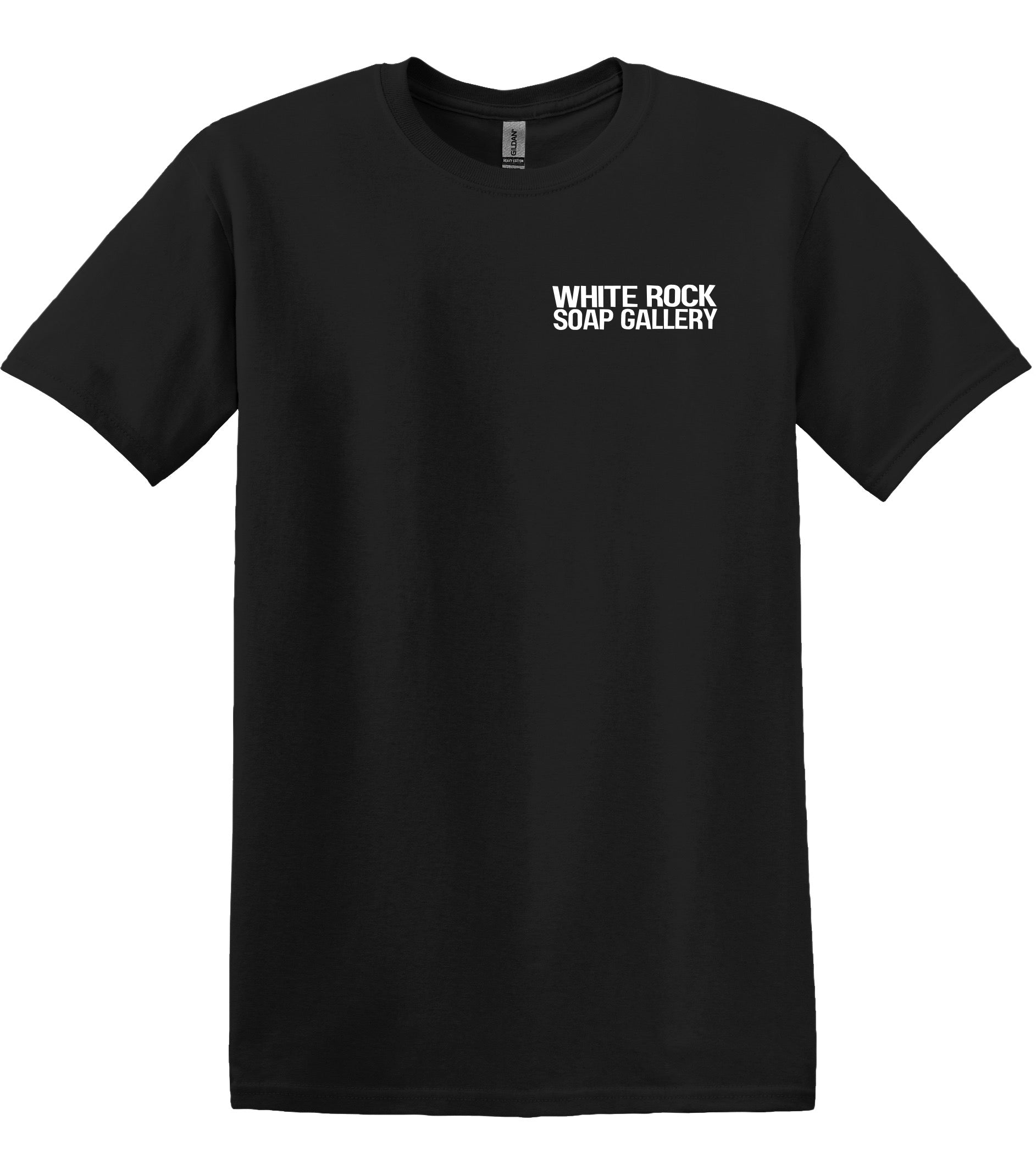Camiseta de algodón con logotipo de White Rock Soap Gallery Est 2014