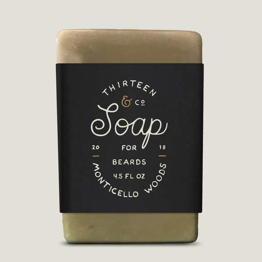 Monticello Woods Beard Soap by 13 & Co