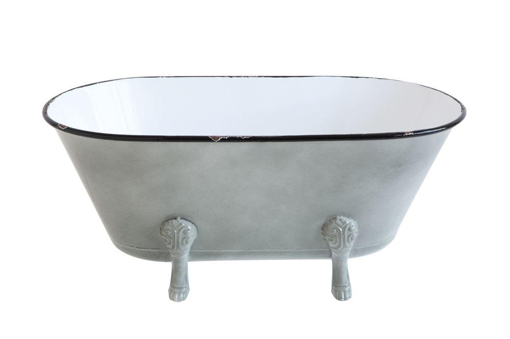 Creative Co-op Decorative Metal Bathtub