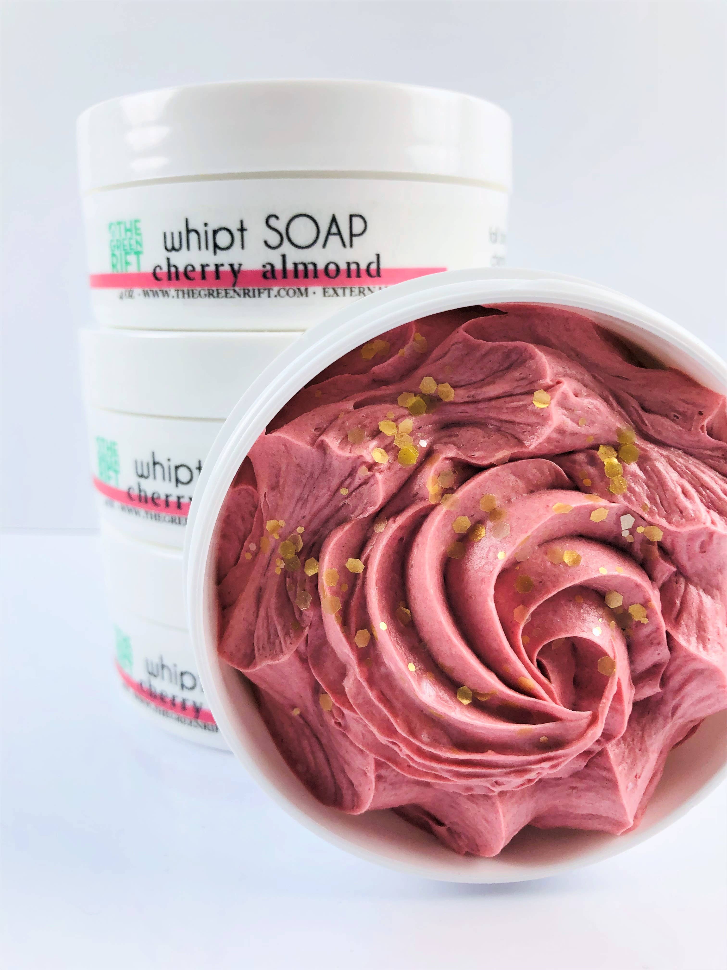 The Green Rift - Cherry Almond Whipt Soap: 5 oz