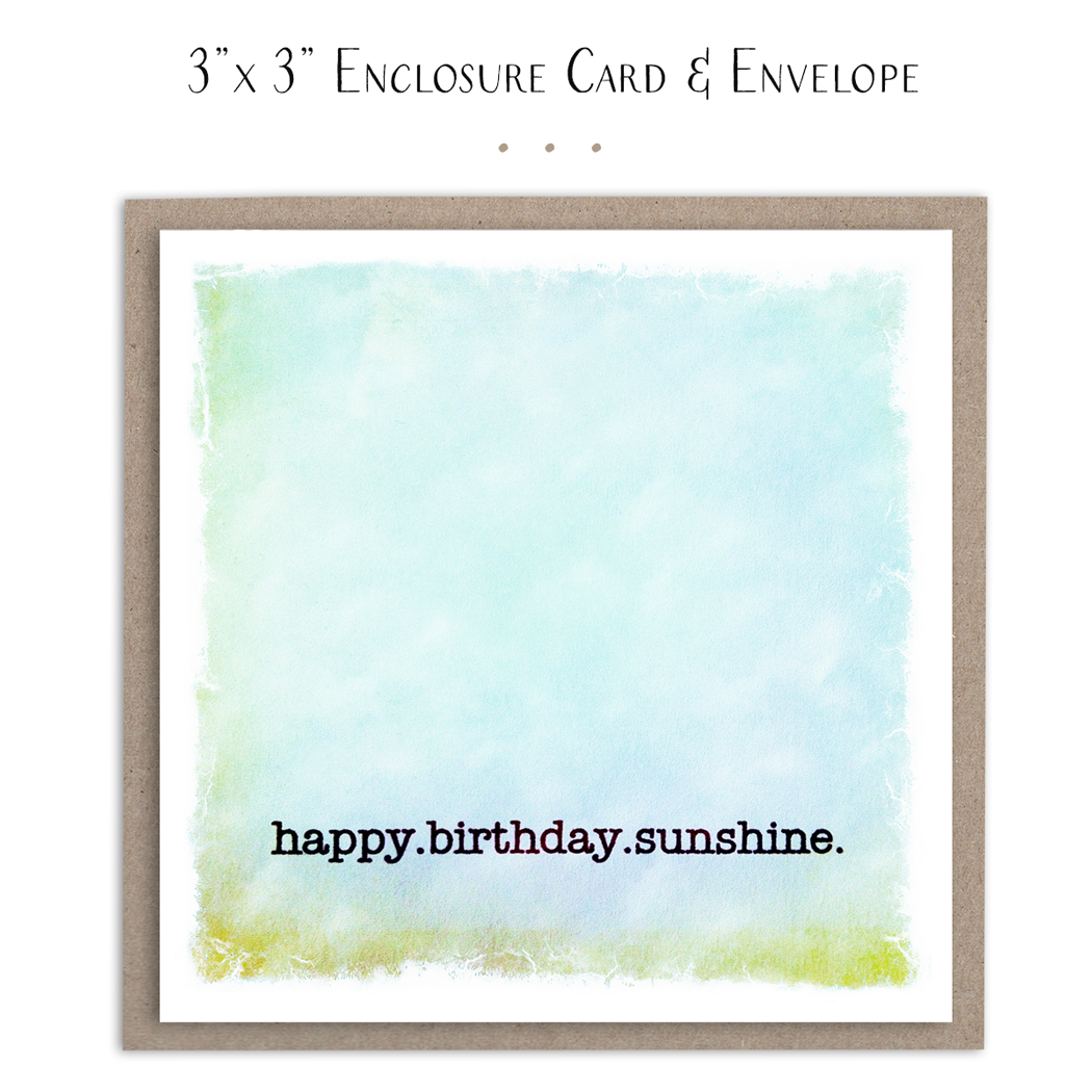 Susan Case Designs - Mini tarjeta de feliz cumpleaños Sunshine