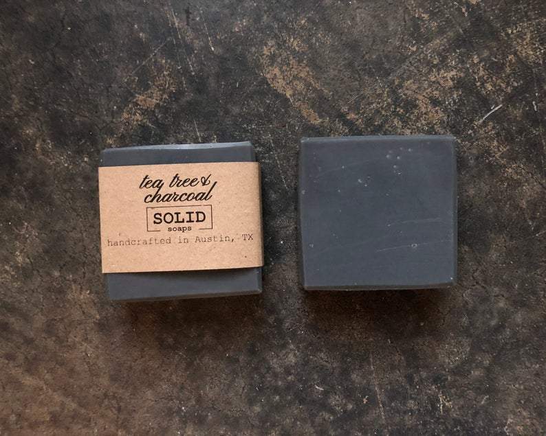 Solid Soaps - Tea Tree & Activated Charcoal Soap