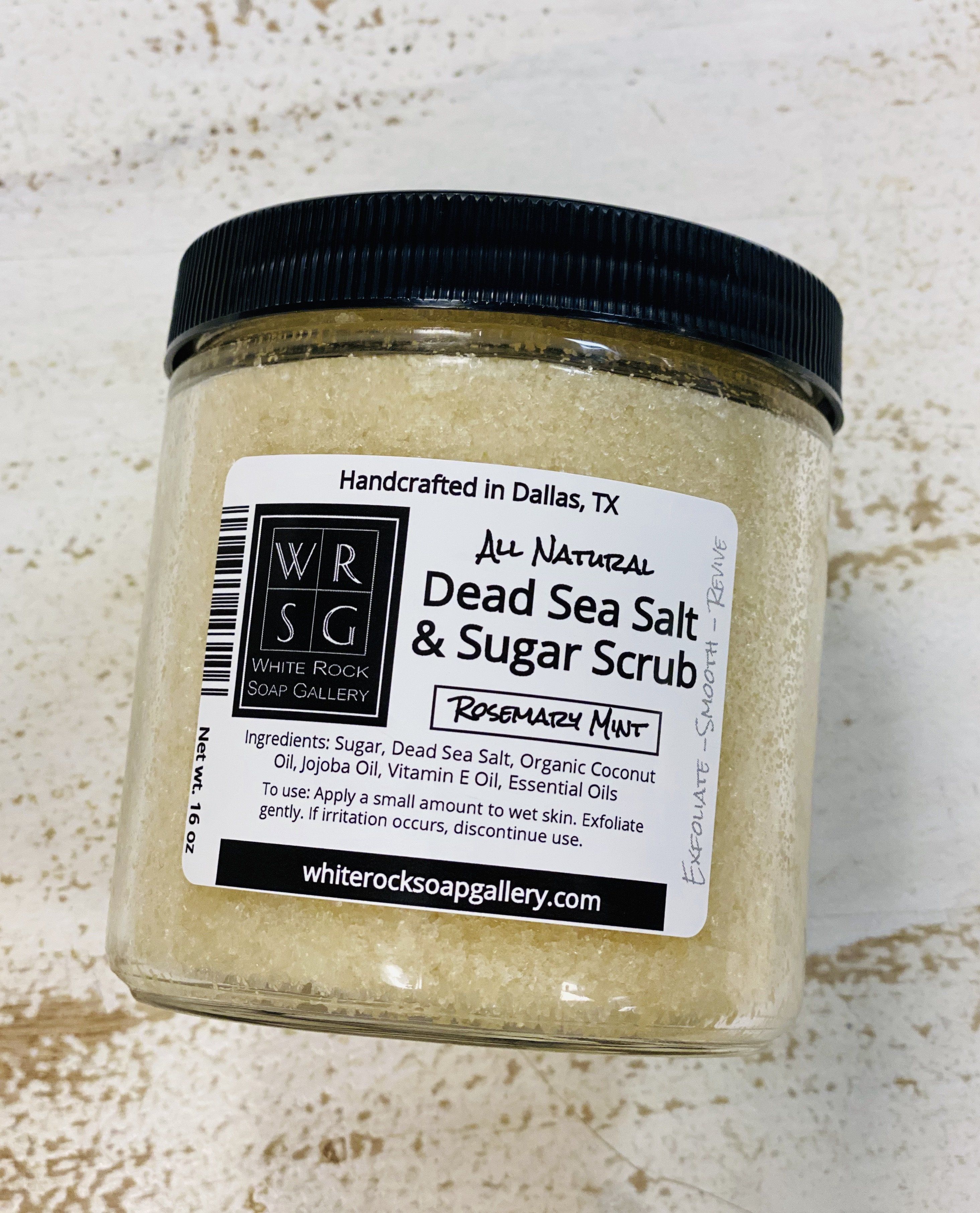 Exfoliante de sal y azúcar del Mar Muerto - Menta de romero