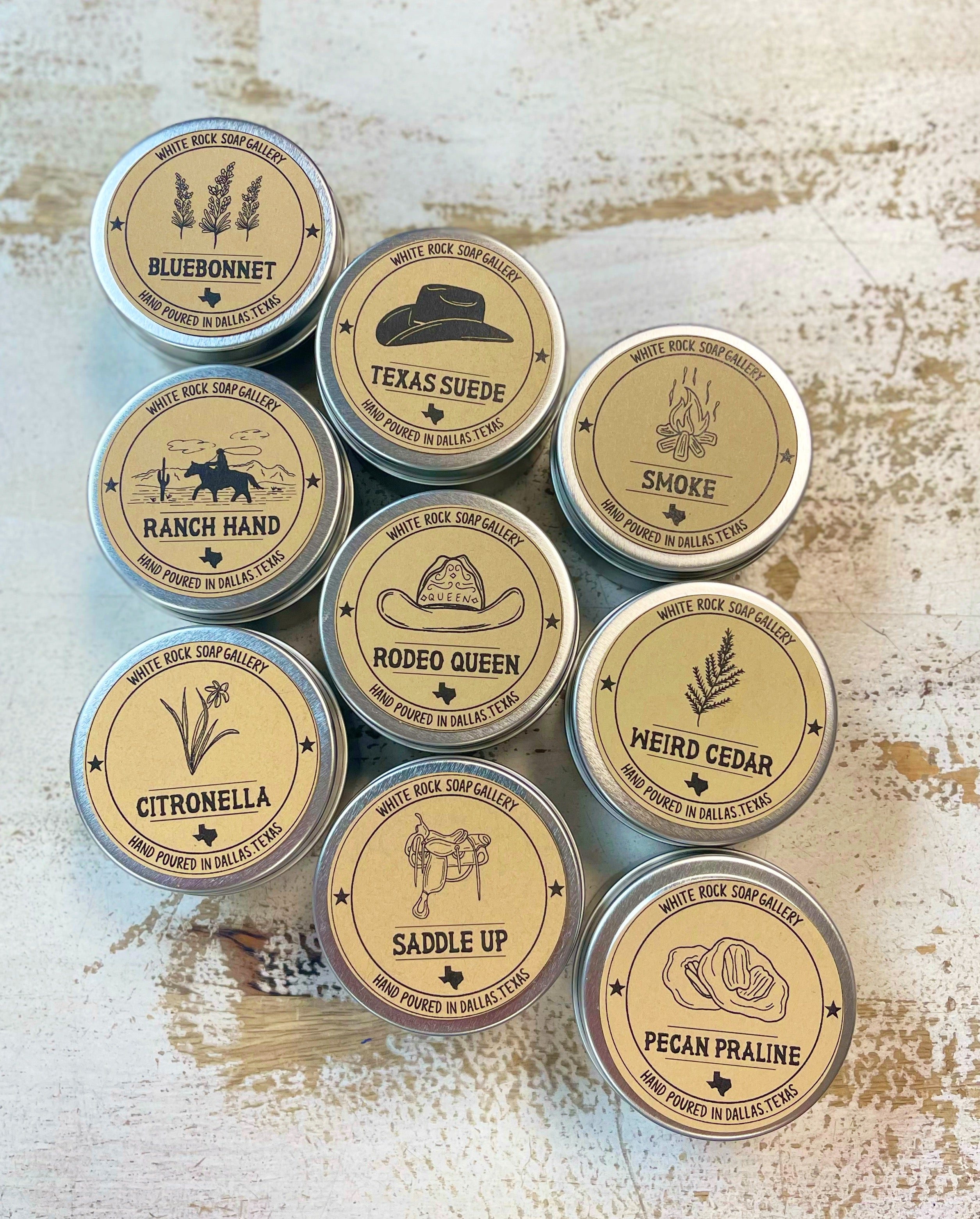 Candle Tins 8 Oz All Natural Soy Candle Tin 8 Oz Candle Tin Metal Tin  Candle Travel Candle 