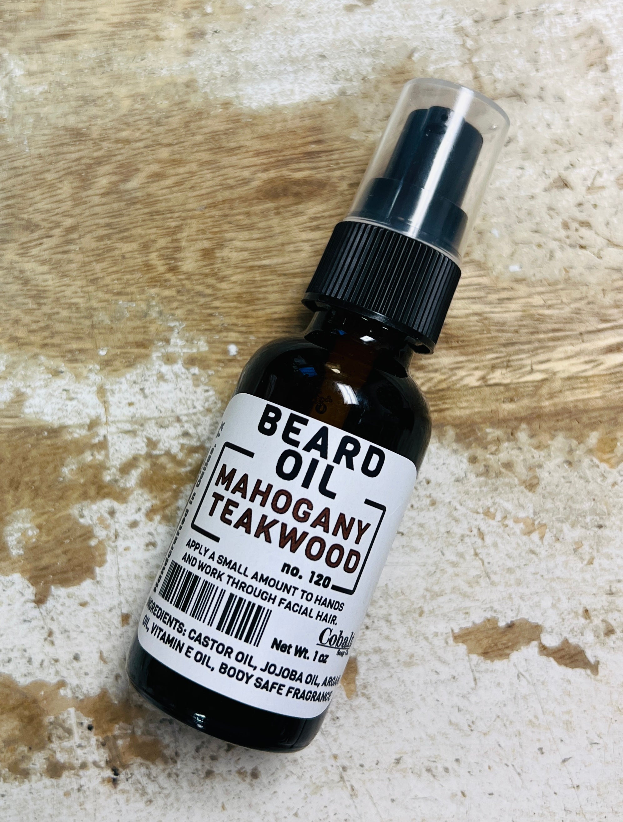 Cobalt Soap Co. Mahogany Teakwood Beard Oil — White Rock Soap Gallery