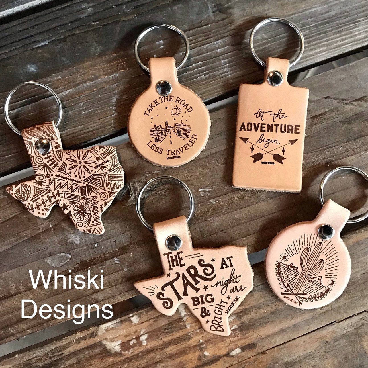 Leather keychain hot sale with picture