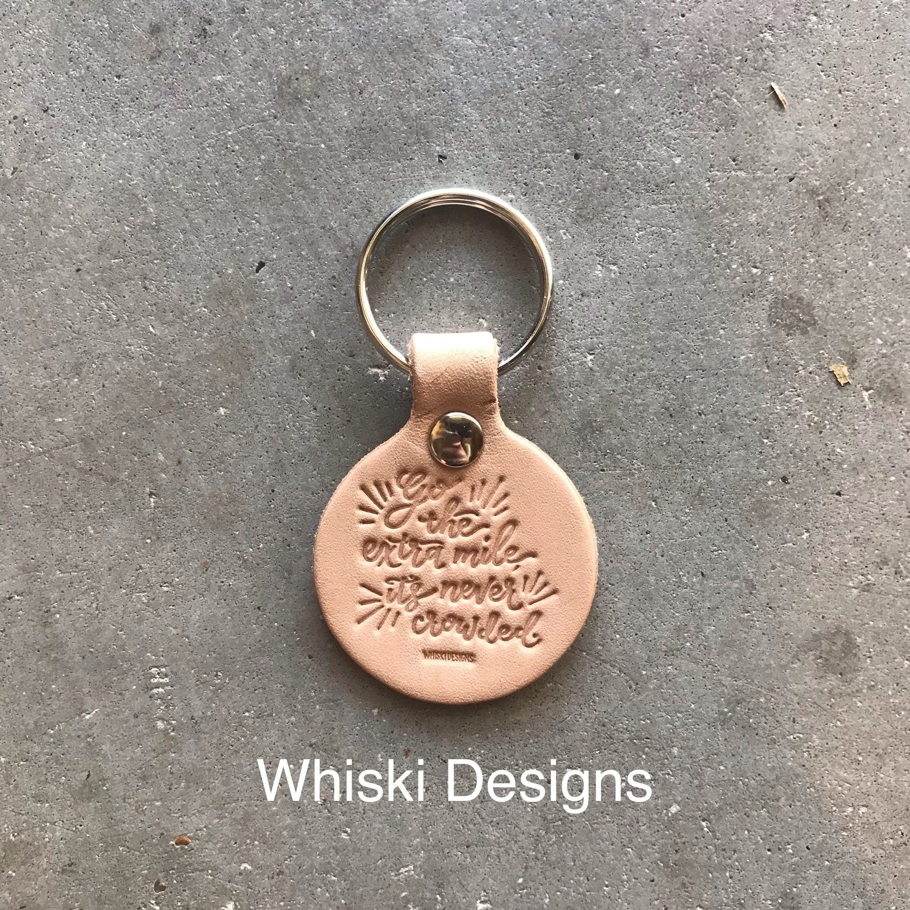 Whiski diseños llaveros de cuero